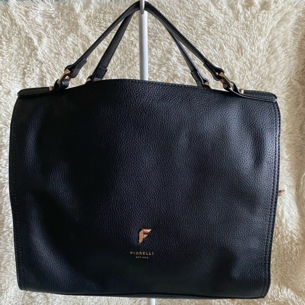 FIORELLI ~ Black Pebbled Vegan pebbled Leather Handbag